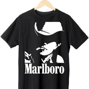 MARLBORO BIG GRAPHIC T SHIRT NEW MODERN VINTAGE BLACK WHITE ADULT